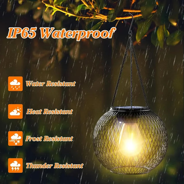 Outdoor Hanging Lights, Solar Lantern Outdoor, Ortiny Upgraded Solar Lights for Outside Decorative, Waterproof