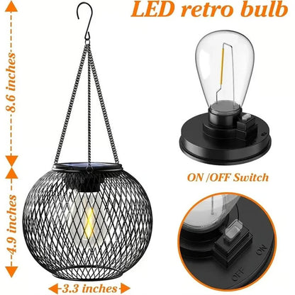 Outdoor Hanging Lights, Solar Lantern Outdoor, Ortiny Upgraded Solar Lights for Outside Decorative, Waterproof